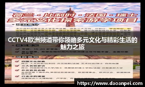 CCTV4欧洲频道带你领略多元文化与精彩生活的魅力之旅